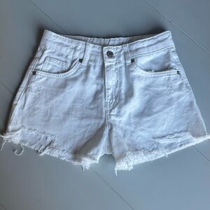 Zara Kids Girls White Denim Shorts